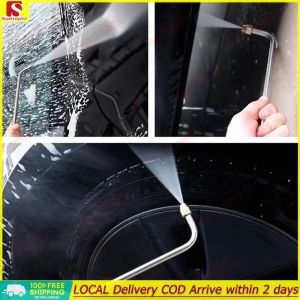 3-Piece Stainless Steel Pressure Washer Extension Lance Set for Car and Garage Cleaning Multi-Angle Quick Connect Tool