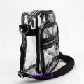 Premium Sling bag List Kulit - Tas Selempang Transparan Putih - Kulit Putih - Travolt - Tas PVC Mika Tebal - Tas Konser KPOP Transparan - iseul. 