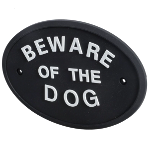 Outdoor Warning Signage Beware Of The Dog High Visibility Silicone Sign with Easy Installation for gate & Fence