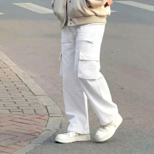 Quần Kaki Túi Hộp Nam Ống Suông Rộng Streetwear - Quần Cargo Pants Cạp Chun Dây Rút Phá Cách 2 Màu