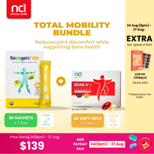Total Mobility Bundle: Recogen® Gold and Bone K+® (MAHS1700397) - For joint & bone health