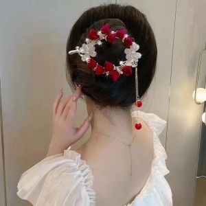 Jepit Rambut Korea Jedai Rumbai Kupu2 Fashion Wanita Elegan High Quality Impor