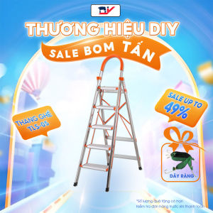 Thang ghế 5 bậc DIY TLS-05 chiều cao tối đa 120cm tải trọng 150kg - Hàng chính hãng