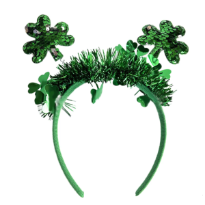 Irish Leprechaun Fashionable Head Hoop Green Tinsel Hair Ornament Hair Styling Tool for Children Adults Photo Props
