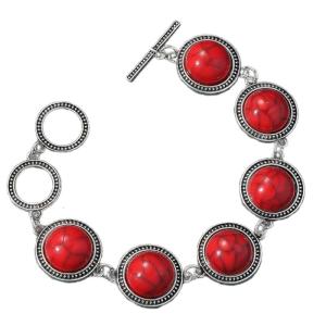 สร้อยข้อมือหินสไตล์วินเทจโบฮีเมียนแบบพกพาสำหรับผู้หญิงพร้อมลูกปัดที่แข็งแรงและสวมใส่สบาย