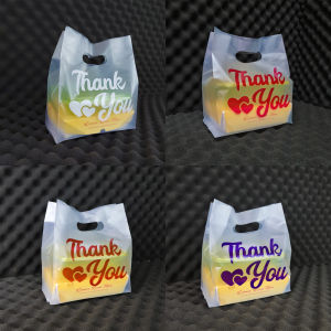 Plastik Dove 20x30 Motif THANK YOU isi 50 Kantong Thinwall Rectangle 1000ml / Tas Kresek Lunch Box M