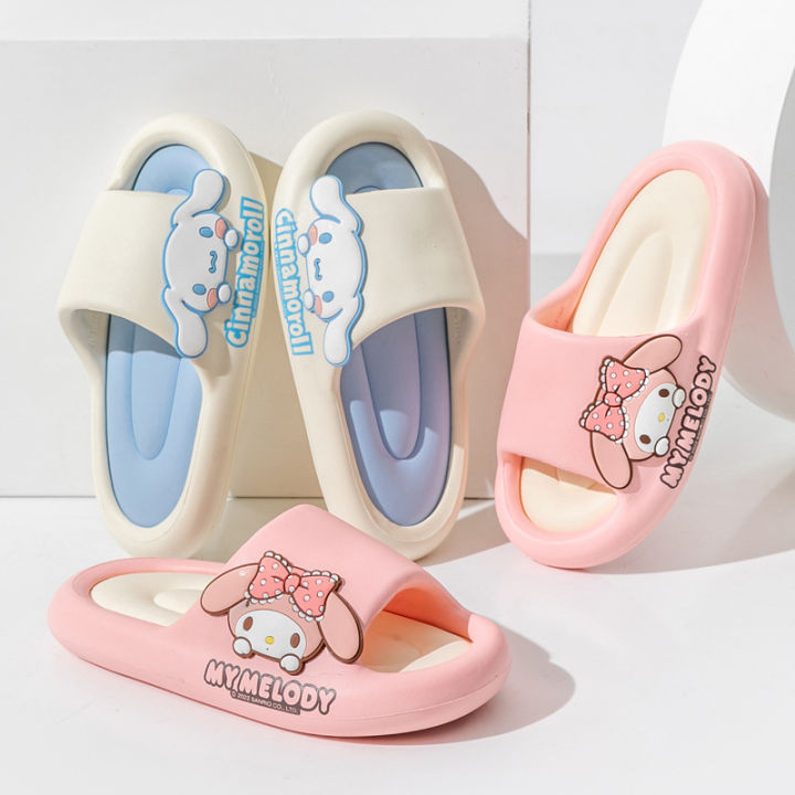 Sanrio mymelody Kuromi Cinnamoroll kids slippers sandals Summer home ...