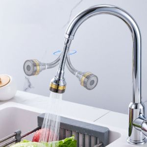 SIDSI 3 Spray Modes Kitchen Faucet Nozzle Splash Resistant Adjustable Tap Nozzle Kitchen Accessories Convenient 360 Degree Faucet Nozzle Bathroom