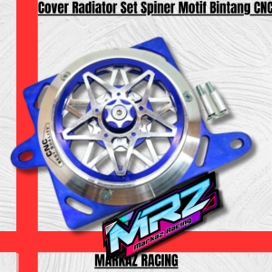 Tutup Radiator Spinner Set Cover Motif Bintang CNC Untuk Motor Honda Vario 160 / PCX 160