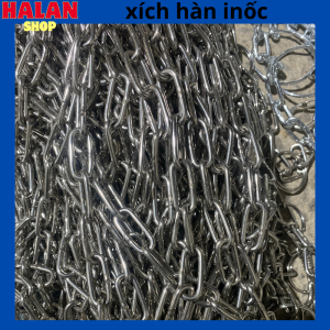 dây xích chó hàn INOX 3li 4li 5li có chống xoắn dài 1m8
