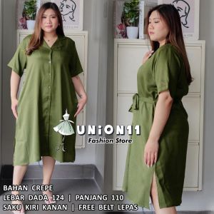 UNION11 - DRESS JUMBO WANITA LD 120 / BAJU JUMBO WANITA / BAJU KERJA WANITA BIG SIZE / DRESS JUMBO WANITA / DRESS JUMBO XXXL WANITA BILLY