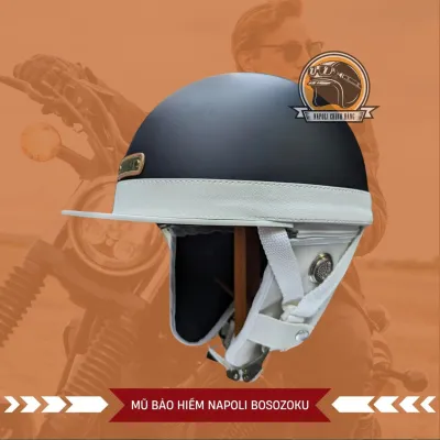 Mũ Bảo Hiểm Nửa Đầu Napoli Bosozoku Japan Style Vintage CHÍNH HÃNG - FREESHIP - Nón Bảo Hiểm Moto Vintage 1/2 Đầu