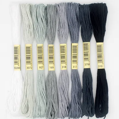 8pcs Embroidery Thread / Floss Mixed 8 Colour Set Handmade DIY Cross Stitch Thread Colorful Benang Sulam 8色/混色刺绣线