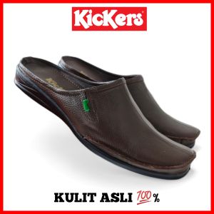 SANDAL PRIA SELOP KULIT KICKERS / SANDAL SEPATU FORMAL / SANDAL BUSTONG FORMAL WEDDING ACARA ADAT