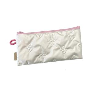 Flip Pencil Case for Girls Women Bows Change Purse Simple Wallet Change Bag Cosmetic Bag Quilted Purse