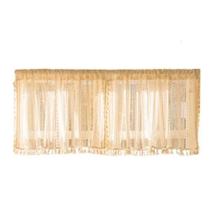 Lace Curtain Transparent Thread Weaving Window Short Curtain Enhancing Decorations for Homes or Cafes