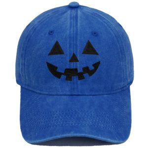 WPOT Breathable Halloween Baseball Cap Embroidery UV Protection Sunshade Cap Fashion Lightweight Embroidered Pumpkin Hat Mens