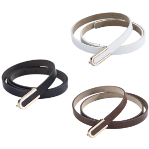 Modern Waist Belt U Shaped Metal Buckle Slim Waist Belt Suitable for Fashionable Lady Women