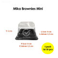 Mika Brownies Mini 8x8x5 cm [1 Pack 50 pcs]. 