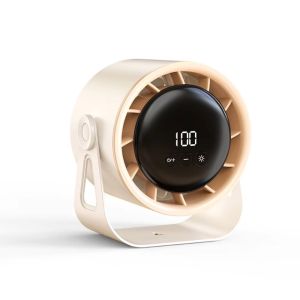 2025 New 100-speed Clip 6-inch Cycle Fan Charging Desktop Digital Display Turbo Wall Mounted Desktop Small Fan Multi-functional Desktop LED Digital Display Home Quiet Wall Ceiling Fan With Warm Night Light