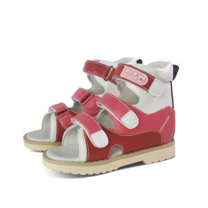 Ortoluckland Children Girls Sandals Kids Leather Orthopedic Shoes Toddler Rigid Nice Cute Flatfeet Clubfoot Footwear 3To 14Years