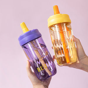Botol Minum Aesthetic Unik Infuser Anti Tumpah Tali Karet Sedotan 780 ml