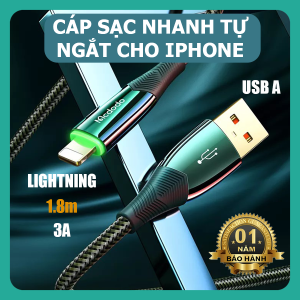 Dây sạc nhanh iphone tự ngắt Cáp sạc nhanh iphone tự ngắt