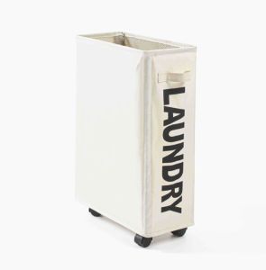 Foldable Oxford Laundry Basket Portable Caster Wheels Dirty Clothes Organizers Storage Basket High Capacity Dirty Laundry Basket