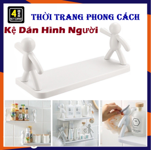 Kệ Dán Tường Nhà Tắm Họa Tiết Hình Người Độc Đáo  Kệ Nhựa Dán Tường Nhà Bếp Siêu Dính - Giá Treo Tường Hình Nhân Decor Nhà - Kệ Treo Tường Trang Trí Hình Người Không Cần Khoan