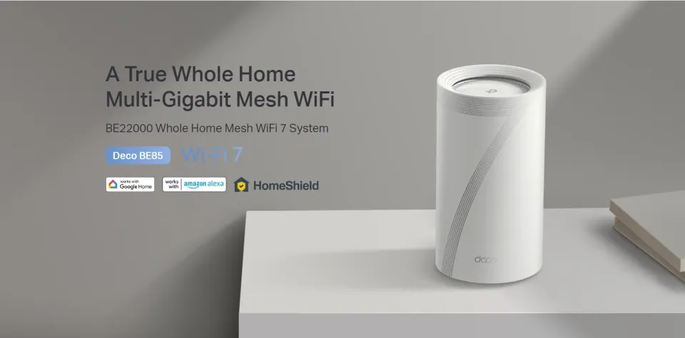 TP-LINK DECO BE85 3-Pack BE22000 Tri-Band Whole Home Mesh WiFi 7