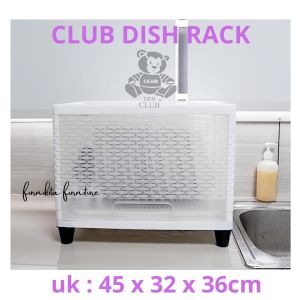 RAK PIRING PLASTIK NAIBA MINI DISH RACK SUSUN 3 / TEMPAT PENYIMPANAN MAKANAN SERBAGUNA [NAIBOX]