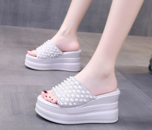 รองเท้าผู้หญิง ส้นสูง รองเท้าแตะ ส้นตึก รองเท้าแฟชั่น เกาหลี รองเท้าแตะส้นเตา รองเท้าแตะ