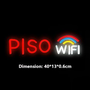 XDDQ Gcash Signage LED Light USB Neon Lights Piso WIFI Signage for Business with Light
