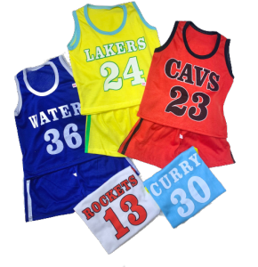 Set 3 bộ quần áo bóng rổ mỏng mát cho trẻ em 0-3 tuổi