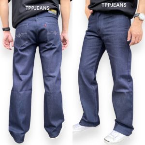 TPPJEANS HIR Indigo Denim กางเกงยีนส์ชายผ้าดิบ สีกรมเข้ม เฟดได้ ทรงกระบอก เป้าซิป  Size 26-36  รับชำระปลายทาง