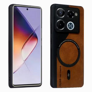 Casing INFINIX NOTE 40 PRO 4G / 5G Luxury Leather Phone Case Two Tone Combination