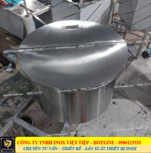 Thùng đá inox tròn âm bàn (liên hệ đặt ngoài)