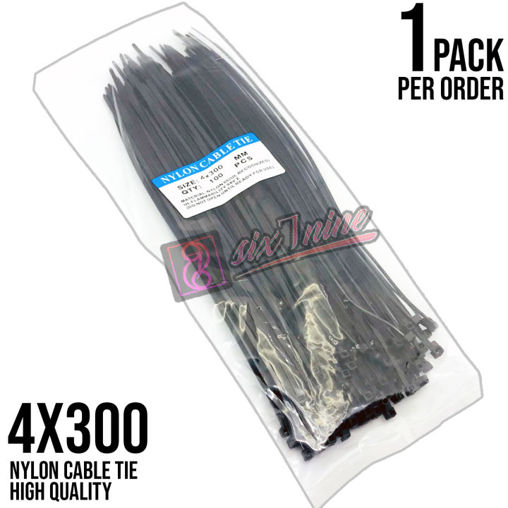 Ancor 199203 4 In UV Black Standard Cable Tie 100 pk