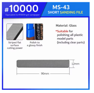 [HOT]Stedi 10000 Grit Glass File High Precision Mirror Finish Polishing Tool for Gundam Resin Kits Military Models Washable Sanding
