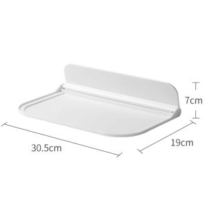 ผ้าขนหนูแบบพับได้ที่ที่วางโทรศัพท์ชั้นเก็บของแบบยึดติดผนังสำหรับห้องน้ำที่ควบคุมด้วยรีโมท