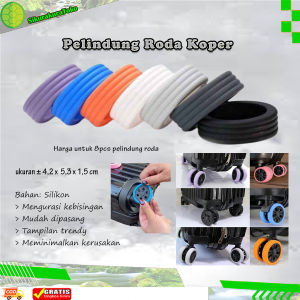 8 PCS Pelindung Silikon Roda Koper 360 Luggage Trolley Wheel Silicon Protector Cover Silicone Karet Ring Pengganti Roll Kursi Kantor