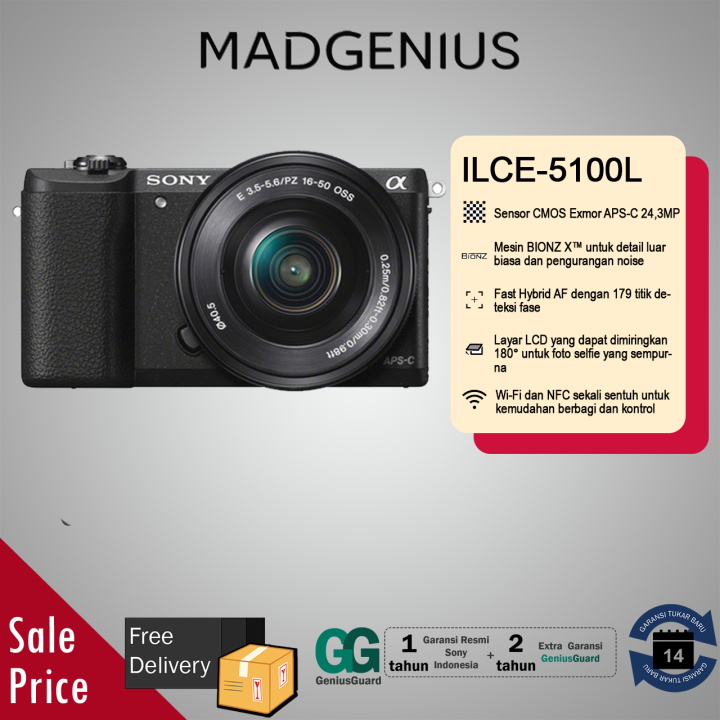 SONY Alpha a5100 Kit ILCE-5100L with Lensa E 16-50mm