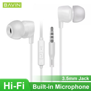 BAVIN HX851 3.5mm Jack Waterproof & Silicone Bud for Powerful Sounds w/ Built-in Mic
