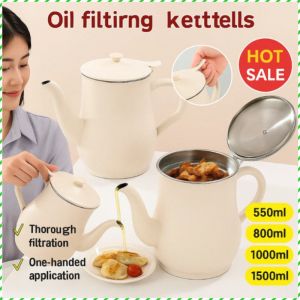 Stainless Steel Oil Pot Multifunction Milk White Oil Pot Oil Output Control Healthy Eating Stability