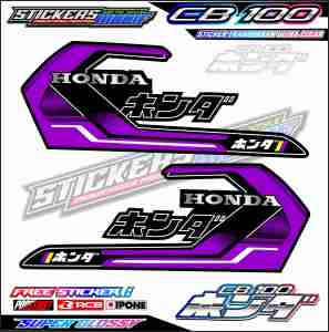 STRIPING VARIASI HONDA CB 100 / STICKER LIST MOTOR HONDA CB 100 HONDA GANK