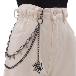 Hip Hop Punk Metal Rivet Stage Performance Multi-Layer Waist Chain Accessory