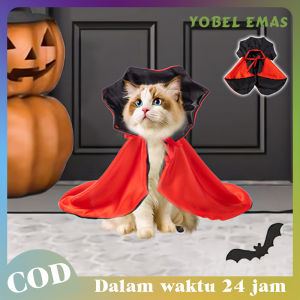 Jubah Kucing Kostum Halloween Anjing Cat Dog Pet Cape Jubah Penyihir Halloween Kucing Anjing