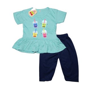 DYGO TERLARIS PAKAIAN ANAK CEWEK SETELAN ANAK PEREMPUAN MOTIF BOBA DRINK BABYDOLL 1-4 TAHUN BISA COD SABLON DTF