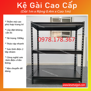 Kệ V lỗ đa năng Vinatech cao cấp - Thiết kế gài không dùng ốc vít (D1m x R40 x C1m x 3 tầng)