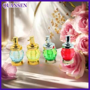 QUANSEN 1:12ของเล่นตกแต่งห้องน้ำในบ้านตุ๊กตา4ชิ้นโมเดลน้ำหอมทำจากอัลลอยขนาดเล็กอุปกรณ์แต่งหน้าแฟชั่นตุ๊กตา